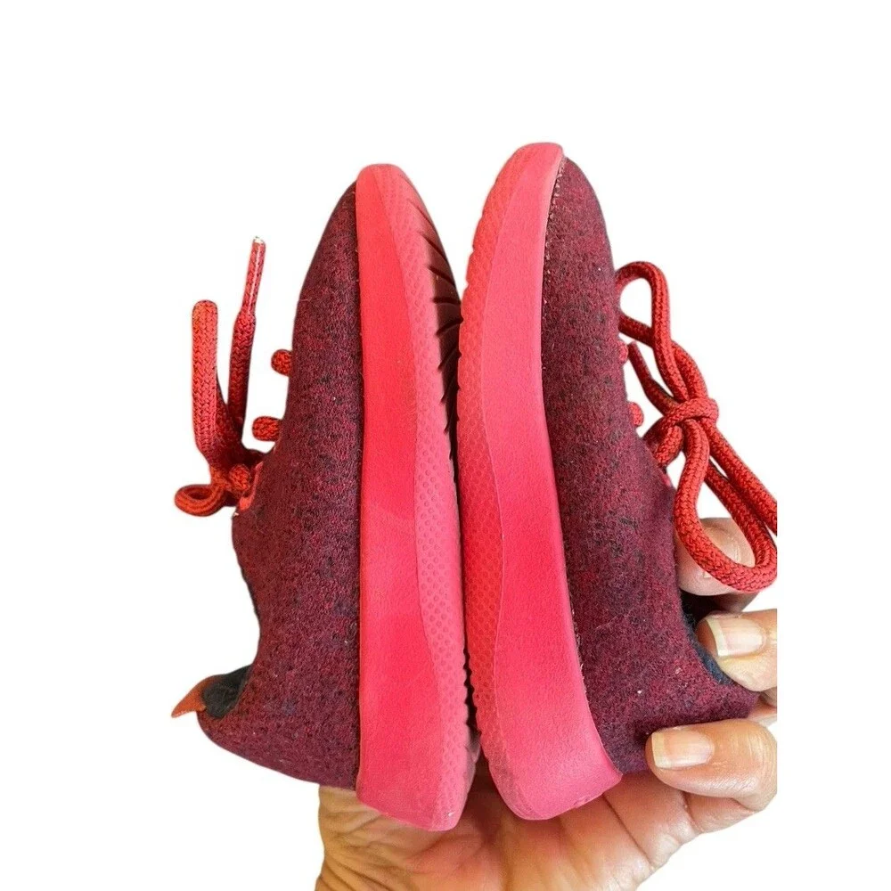 Allbirds Smallbirds Wool Runners Sneakers Natural Red Wine Color Toddler Size T5